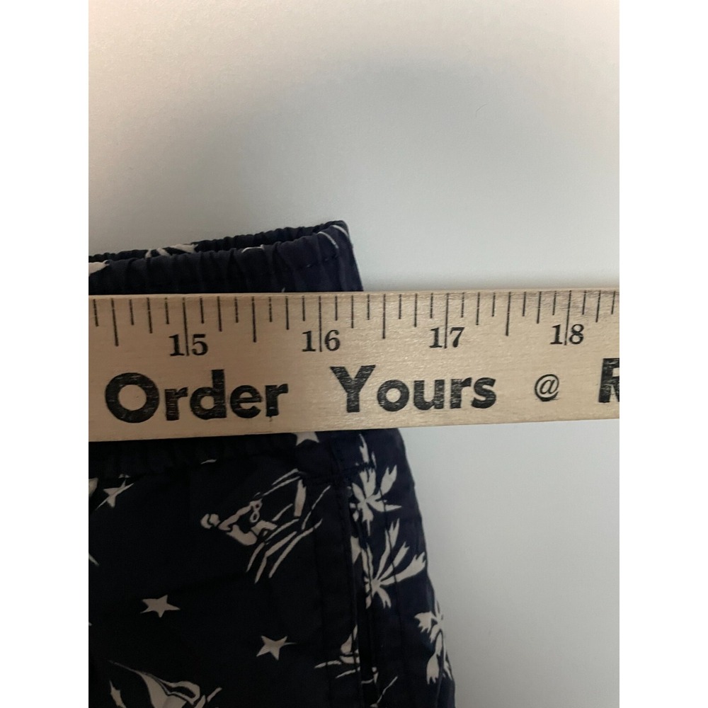 Polo Ralph Lauren Swim Trunks Mens Medium Navy Tropical Palm Tree Sailboat Print - Picture 9 of 11